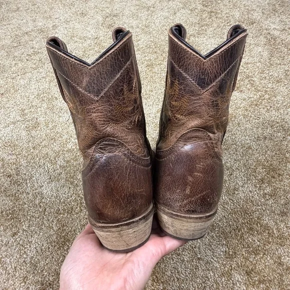 Dingo Leather Western Cowboy Boots Women’s 9 Brown Distressed Embroidered - Picture 11 of 15